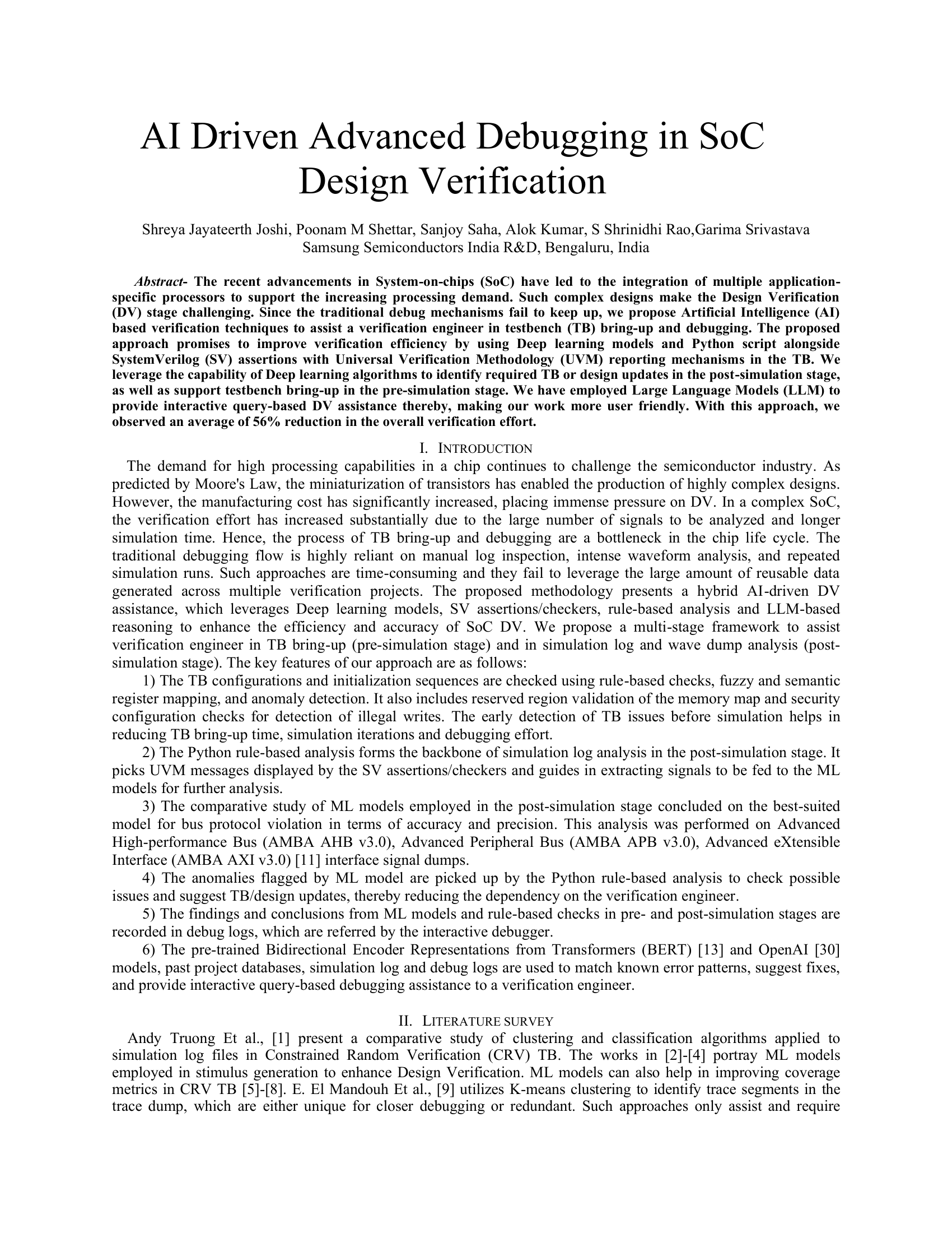 AI Driven Advanced Debugging in SoC