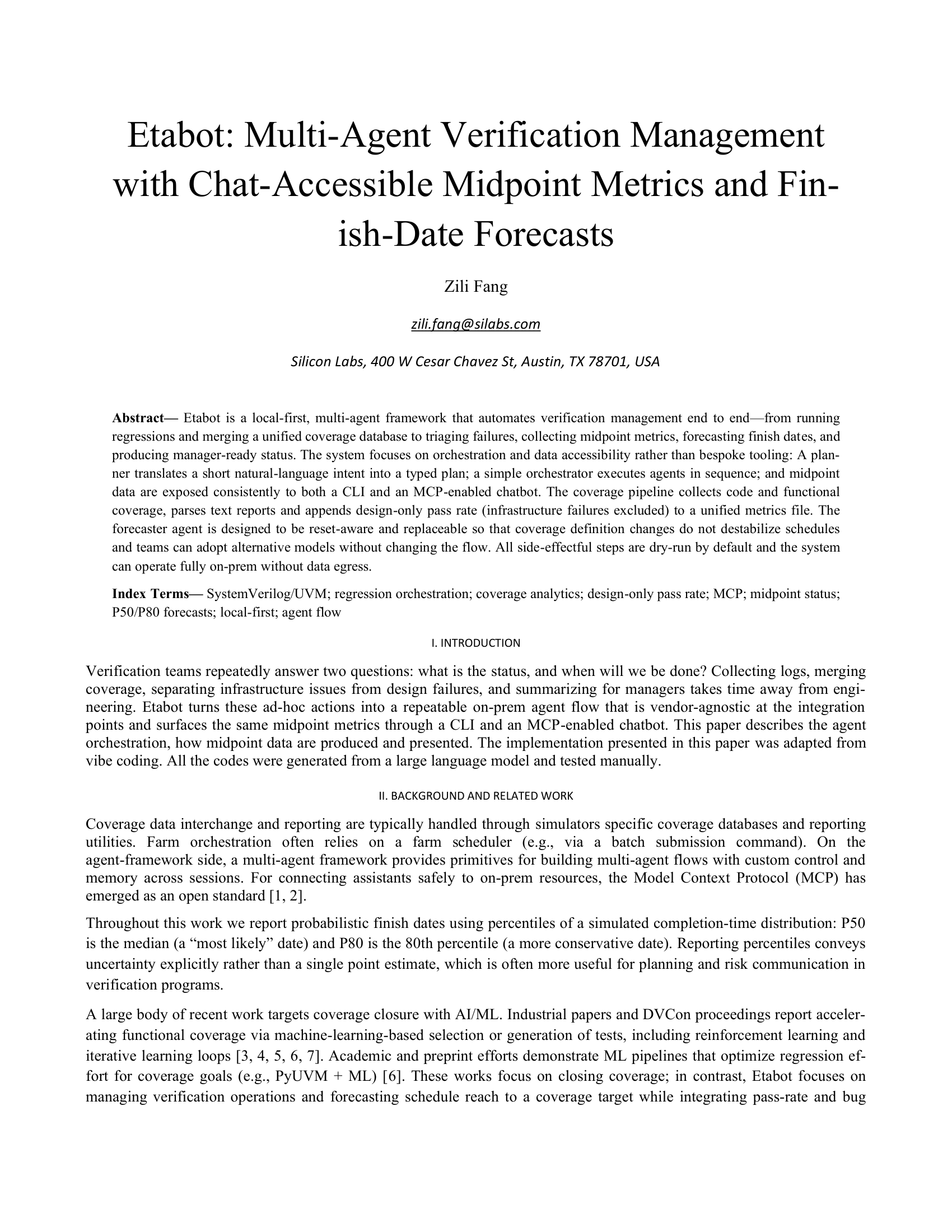 Etabot: Multi‑Agent Verification Management