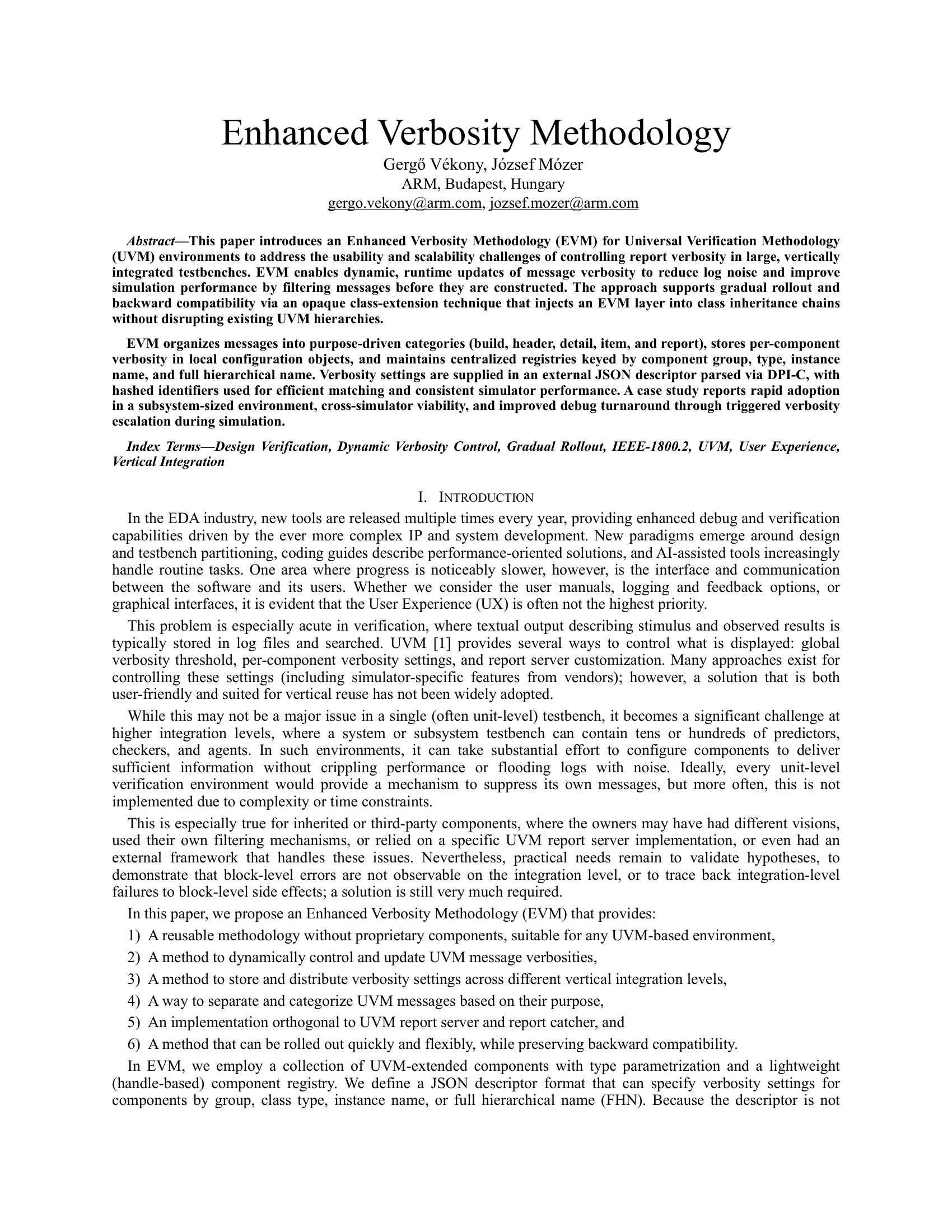 Enhanced Verbosity Methodology Gergő Vékony, József Mózer