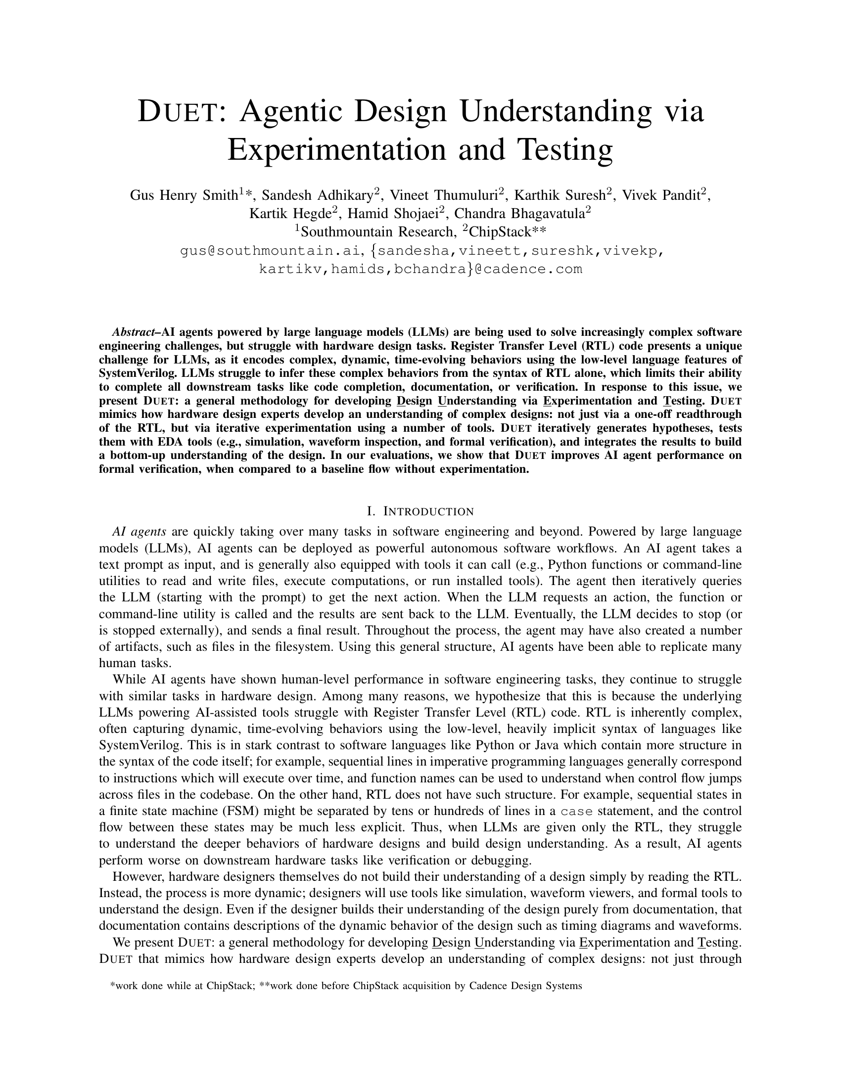 DUET: Agentic Design Understanding via