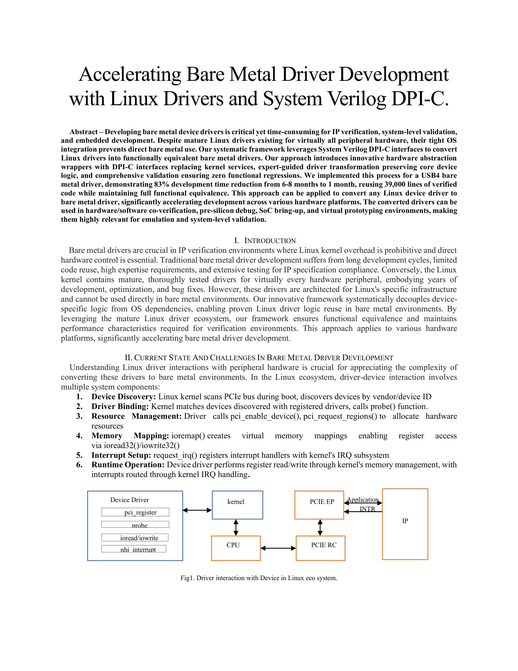 Accelerating Bare Metal Driver Development