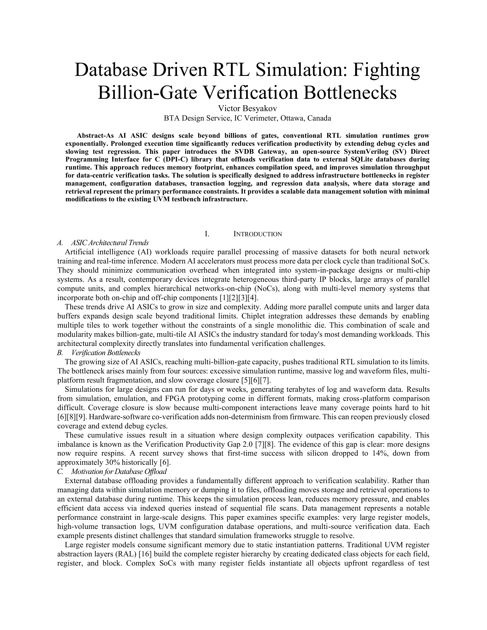 Database Driven RTL Simulation: Fighting