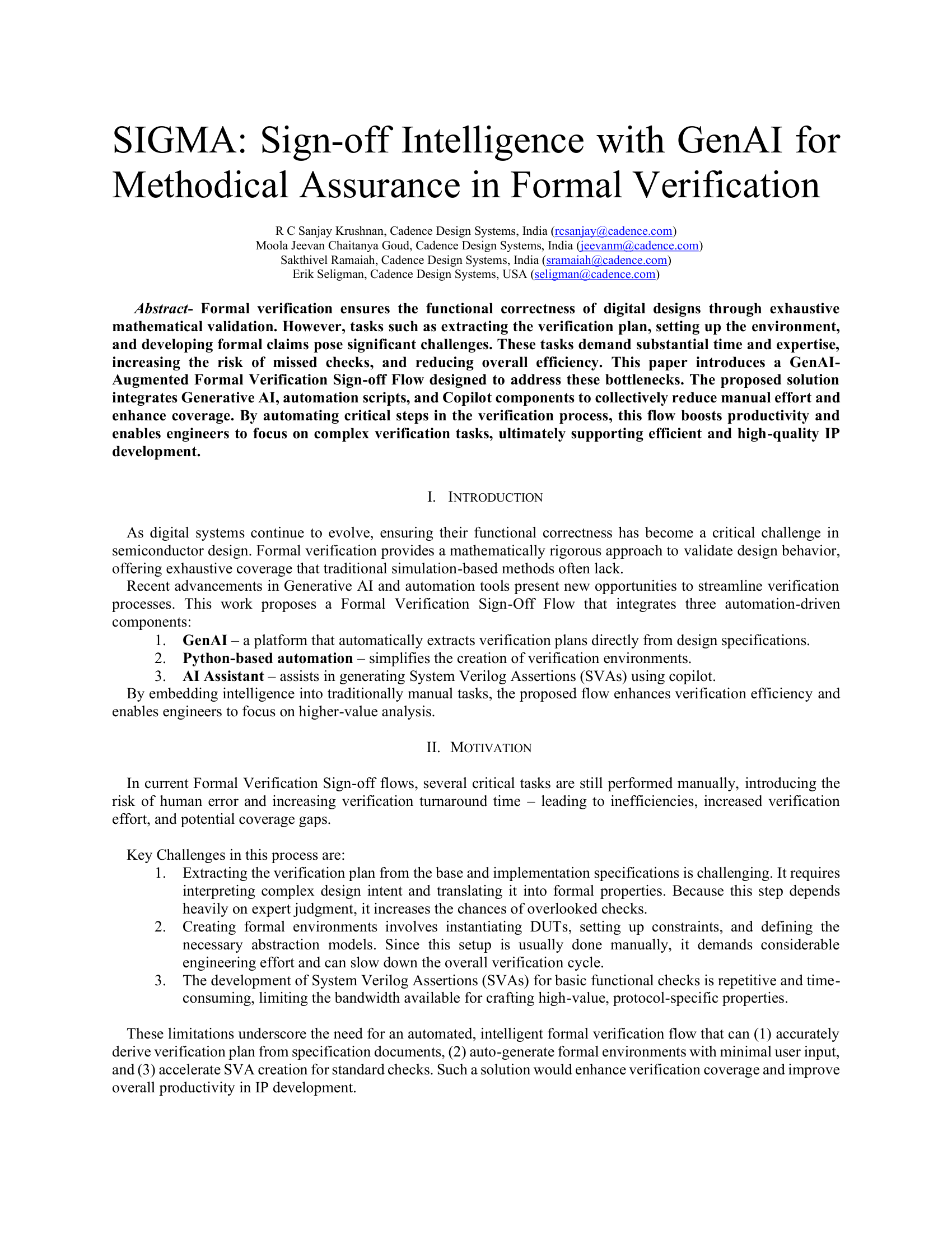 SIGMA: Sign-off Intelligence with GenAI for