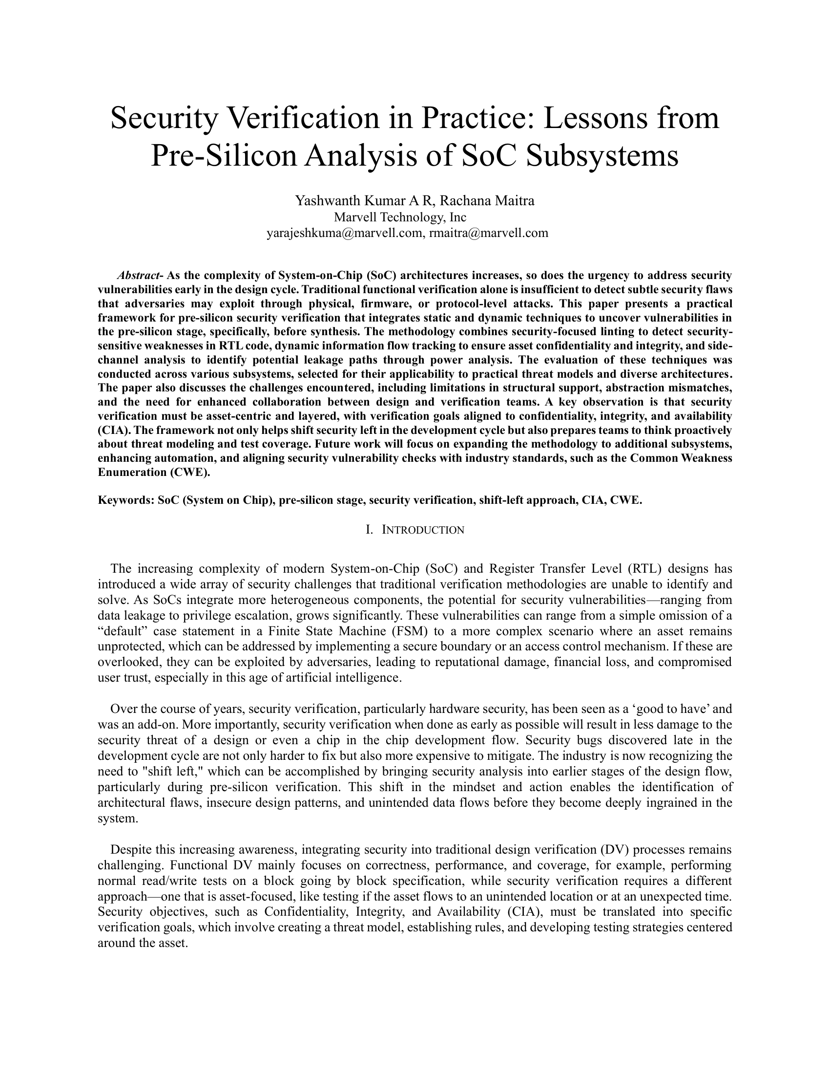 Security Verification in Practice: Lessons from