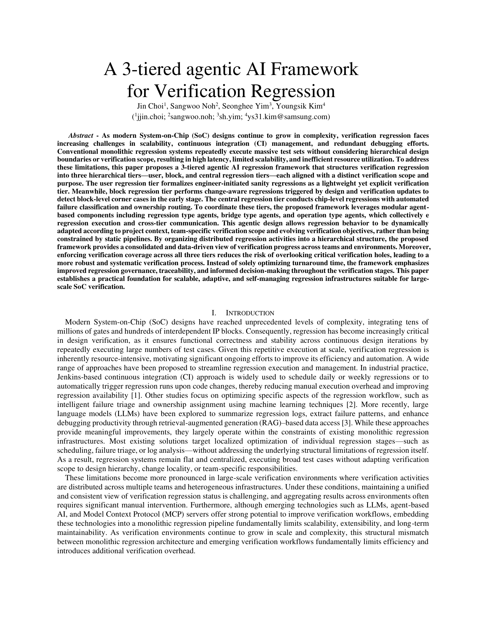 A 3-tiered agentic AI Framework