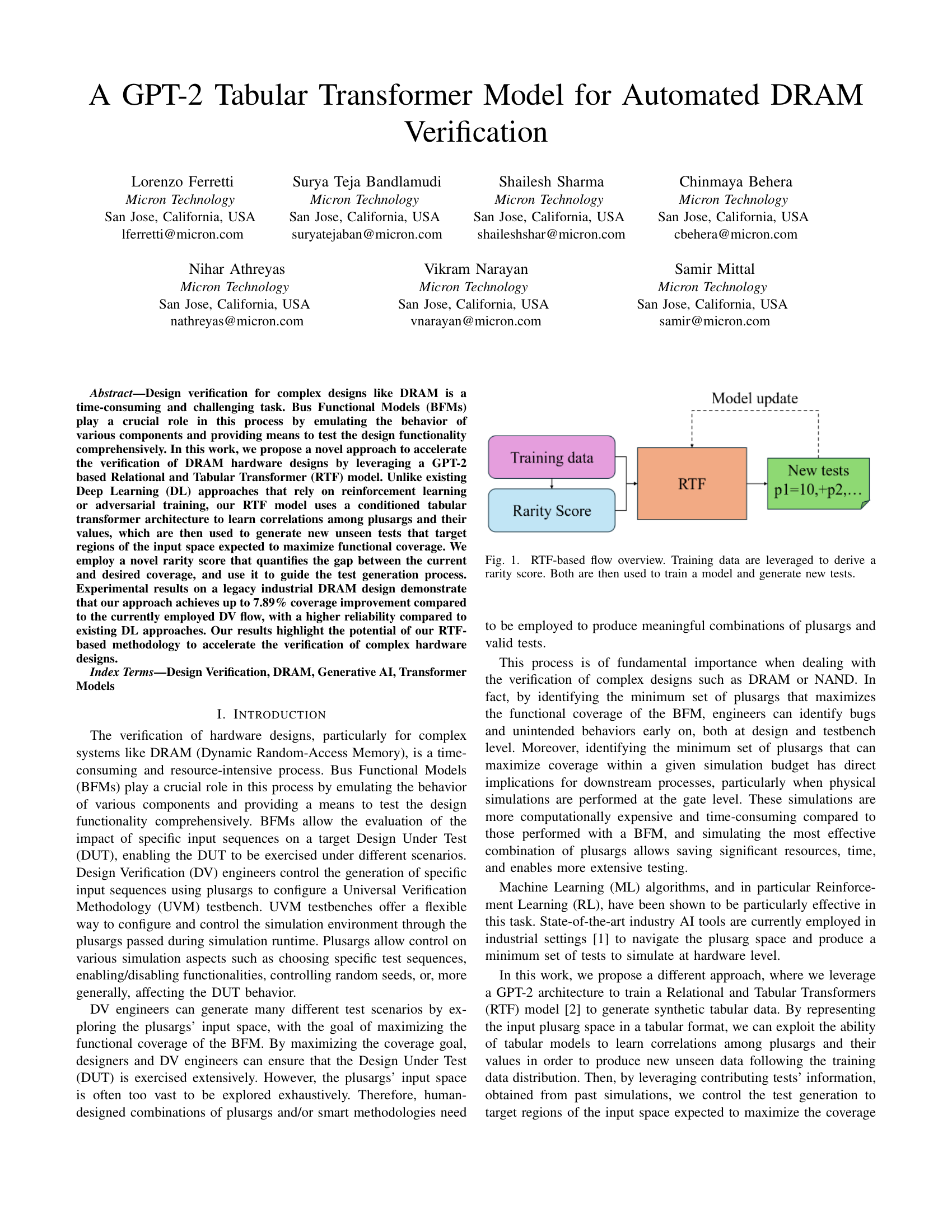 A GPT-2 Tabular Transformer Model for Automated DRAM
